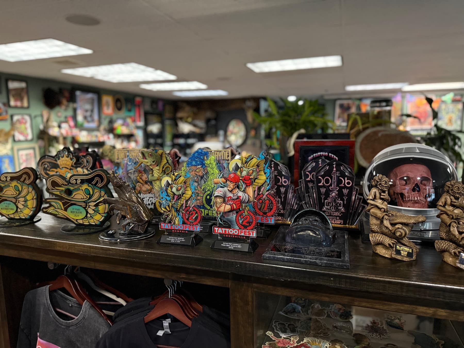 Hell City Tattoo Festival awards on display